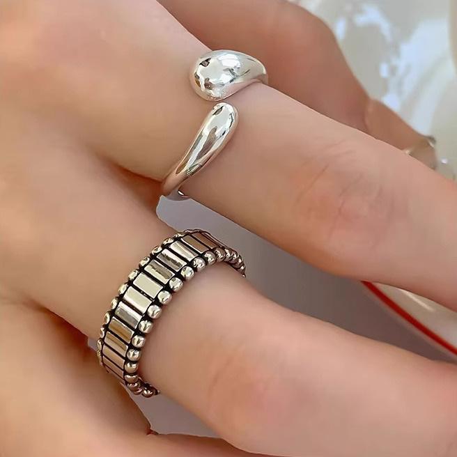 Retro Vertical Open Ring Women's Hipster Sweet Cool Stackable Punk Adjustable Geometric Party & Daily Finger Jewelry