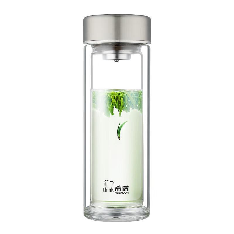 Zhi Shi Double Wall Insulated Glass Mug with Lid