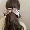 French Polka Dot Bow Claw Clip - Chic Autumn/Winter Hair Accessory
