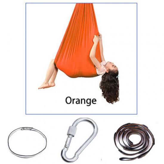 150x280cm Full Set Kids Home Hanging Swing Seat Yoga Fitness Hammock Nylon Elastic Therapy Cuddle Wrap Aerial Yoga
