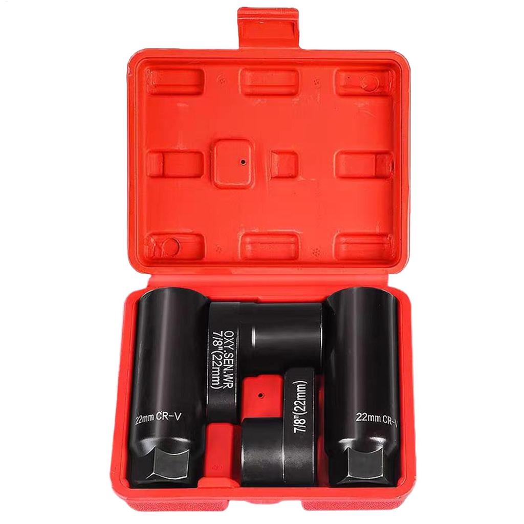 O2 Oxygen Sensor Socket Set with Storage Case Compact Automotive Repair Tool for Car Truck Trailer Pickup, Men Father Mechanic