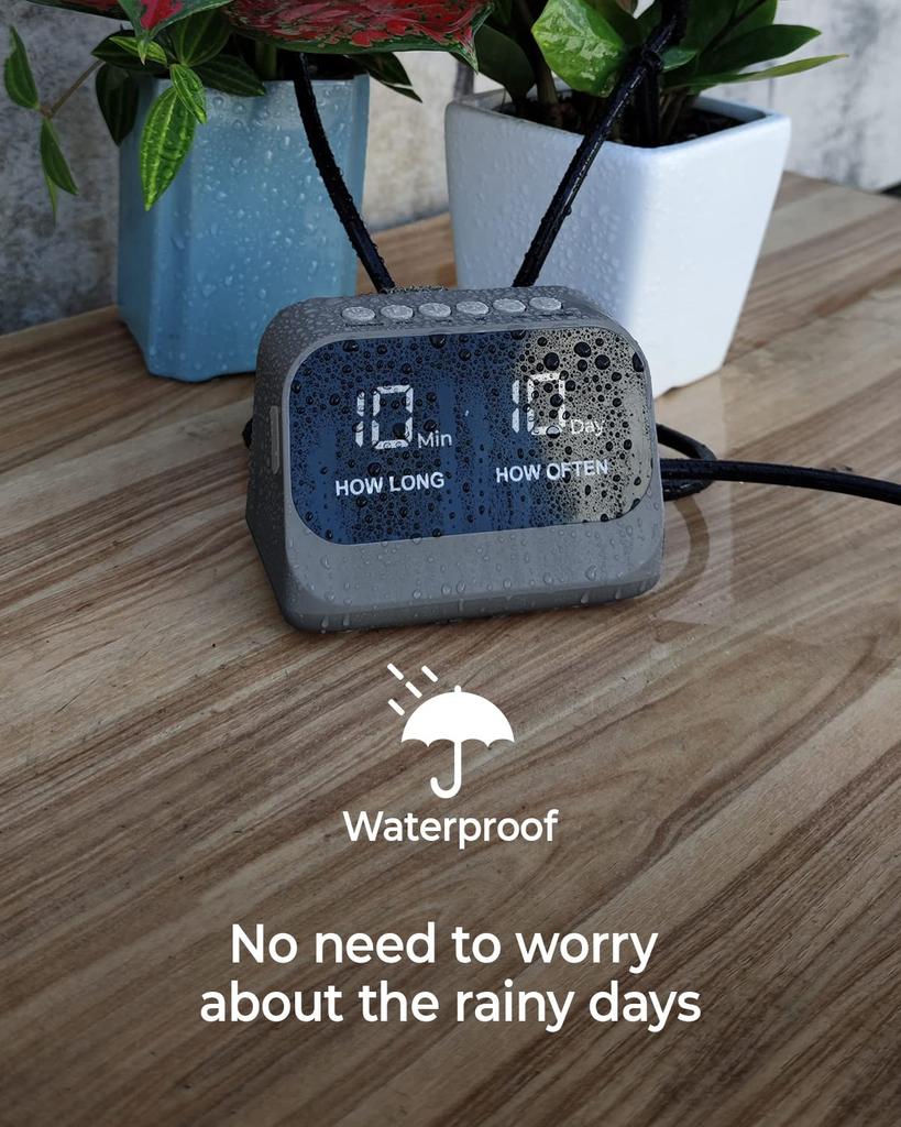 YITIKA Automatic Drip Watering System for Potted Holds 10 Smart 10m Waterproof LED Large Accurate Water Perfect for and Plants Plants, Pots, Timer,