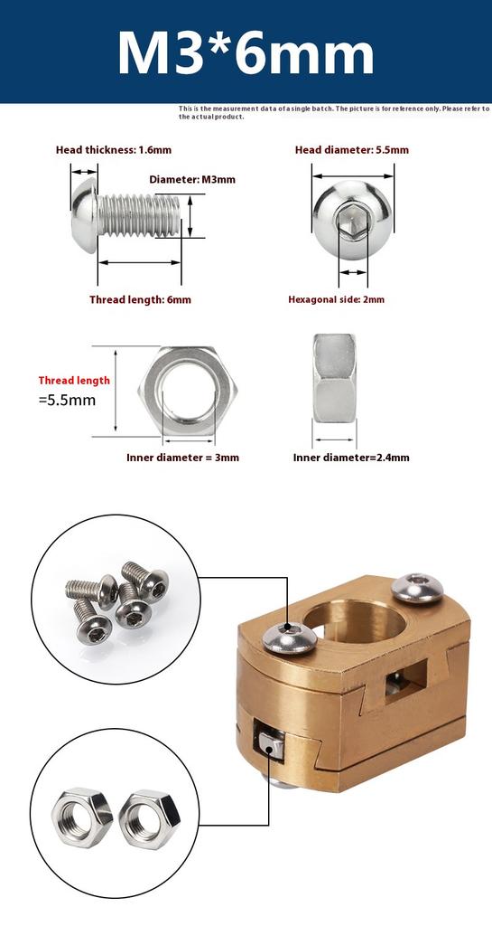 Oldham Coupling Ender 3 V2 Cr10 Cr10S Pro T8 Screw Coupler Z-Axis 8Mm Brass Lead Screw  Bed For 3D Printer Parts