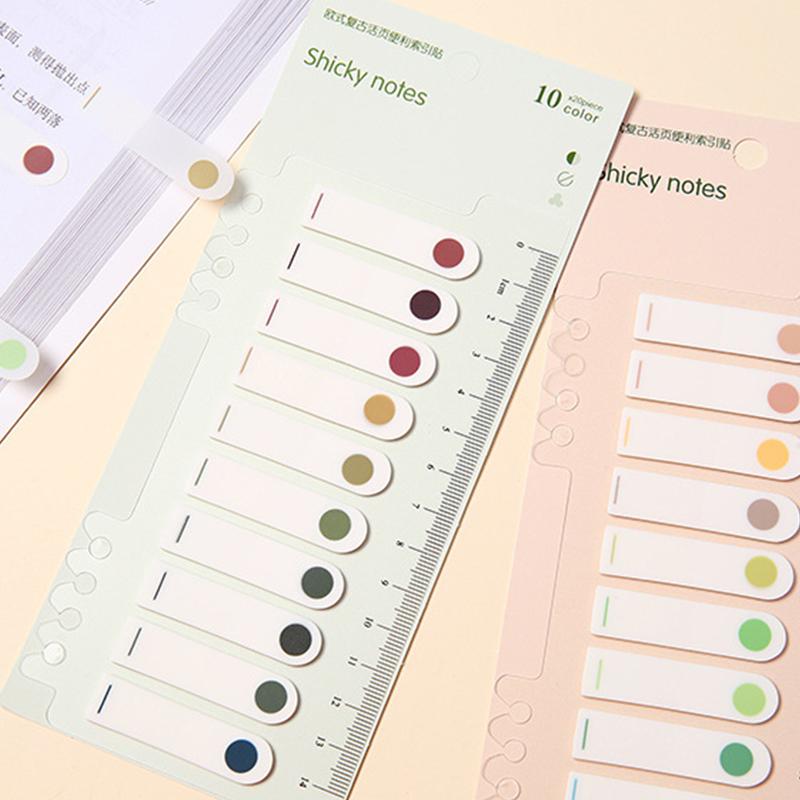 200Sheets Colorful Transparent Fluorescent Index Tabs Pet Sticky Note Page Marker Planner Stickers Office School Supplies