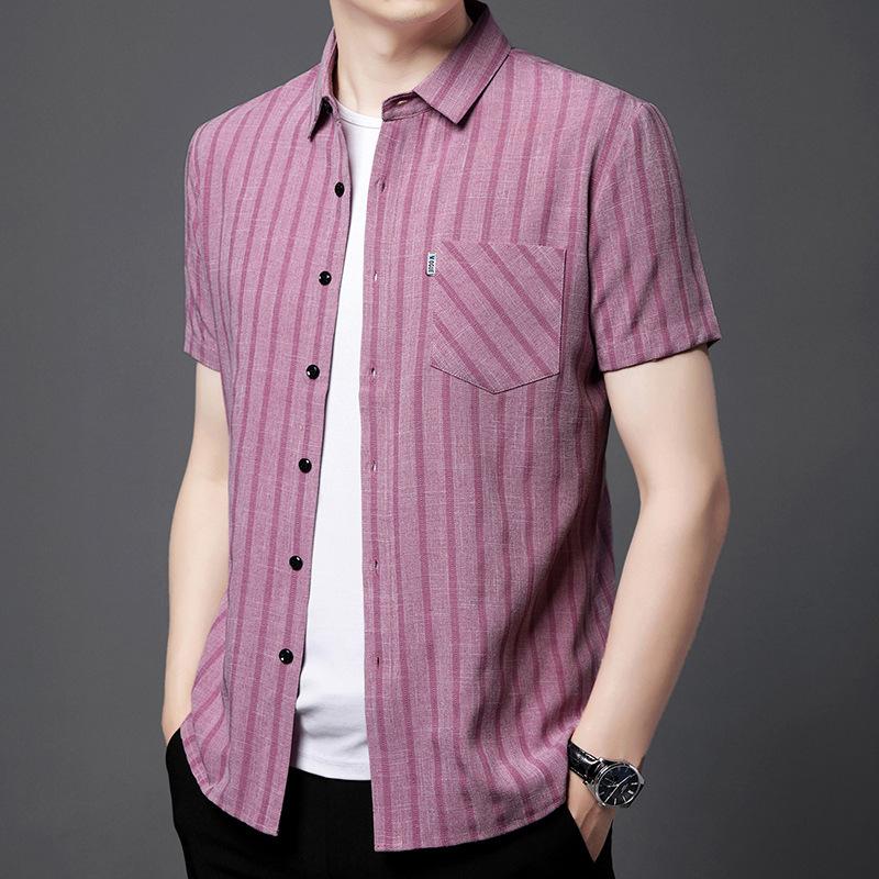 Мужская летняя рубашка с короткими рукавами — фото 6