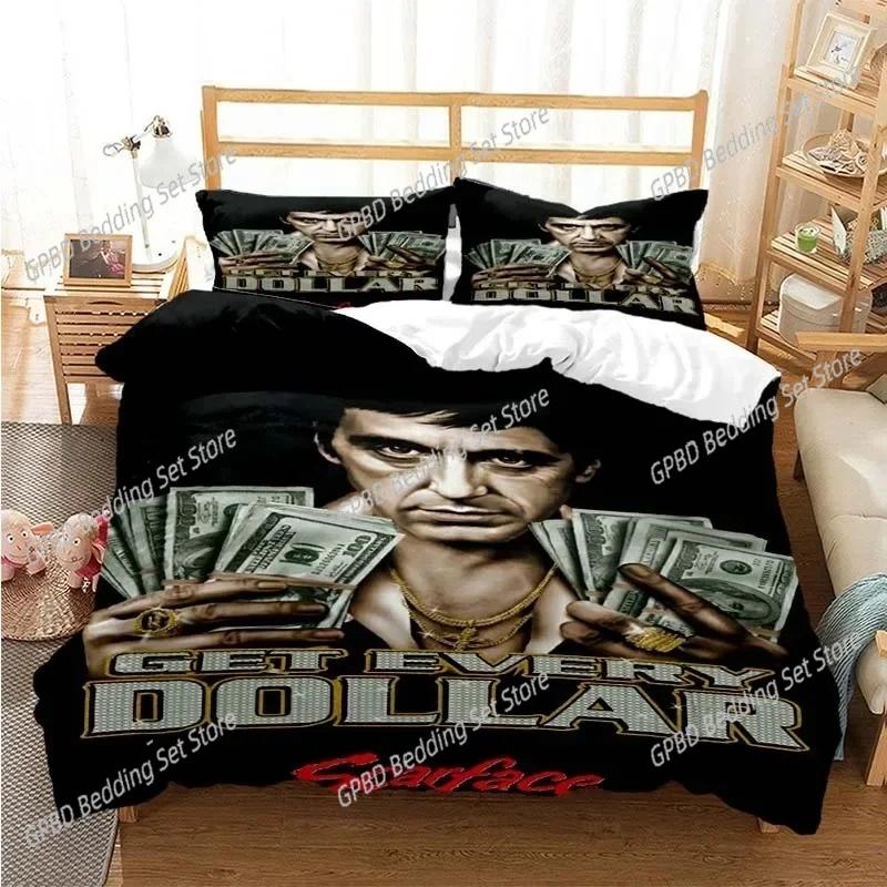 Tony Montana Scarfaces Bedding Set Single Twin Double Queen King Cal King Size Bed Linen Set