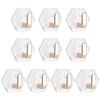 10pcs Crystals Clear Stick Hook High Capacity Adhesive Without Tool Need Convenient for Hanging Home Accessories