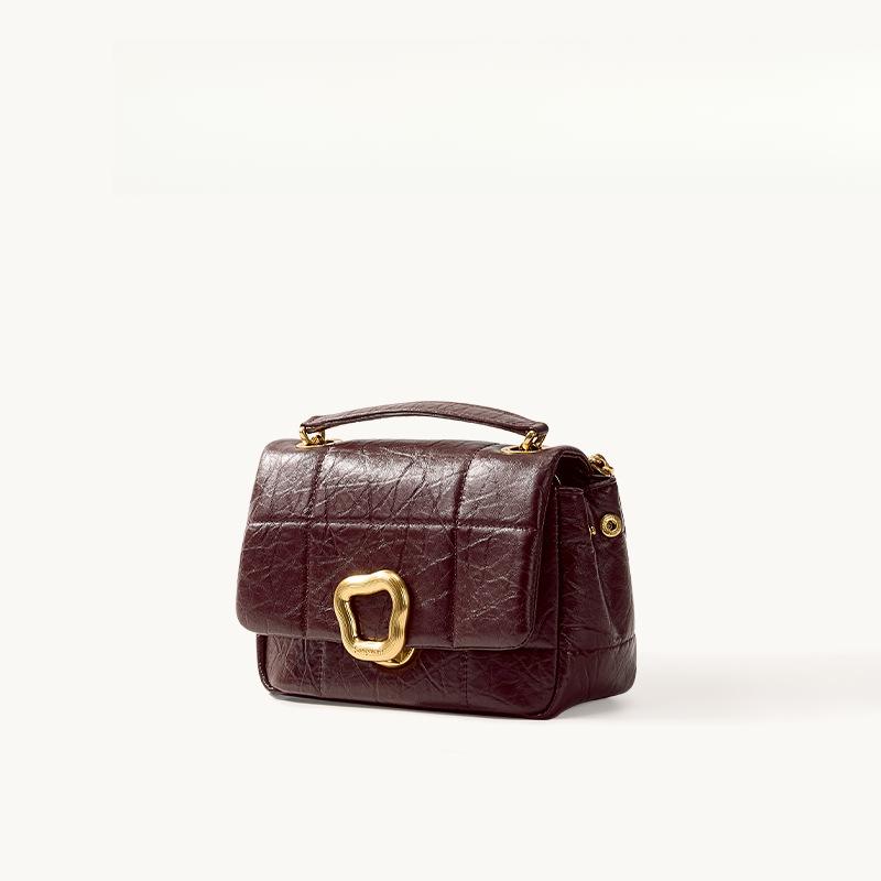 

Серия шоколадных сумок, Кожаная цепочка кроссбоди, Мягкая сумка для телефона, Маленькая квадратная сумка 5 inch