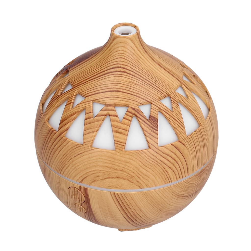 180ml Hollow Humidifier USB Powered Wood Grain Aroma Air Humidifier Night Light Humidifier