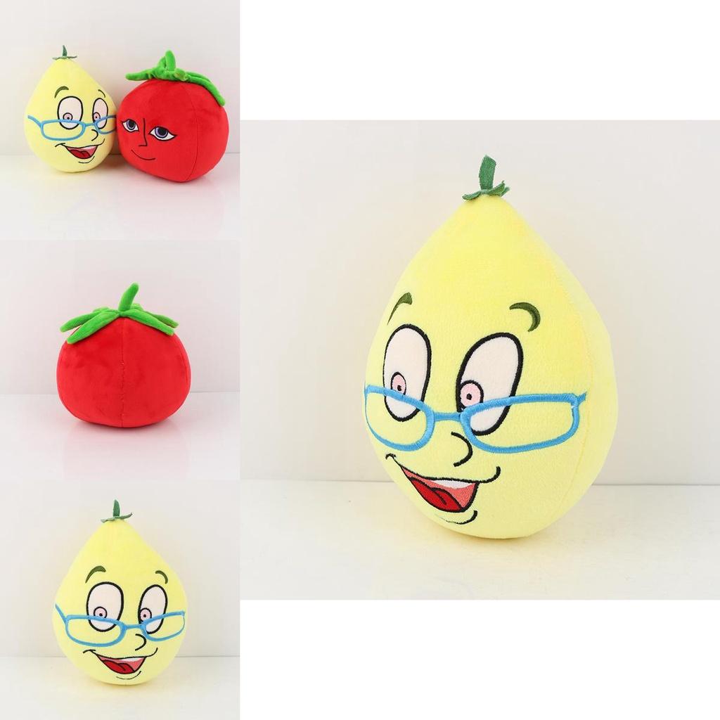 Frau Zitronen und Herr Tomaten Plüschtiere Hergestellt mit PP-Baumwolle und Plüschstoff 16*13*22cm/6.3*5.1*8.7in groß.