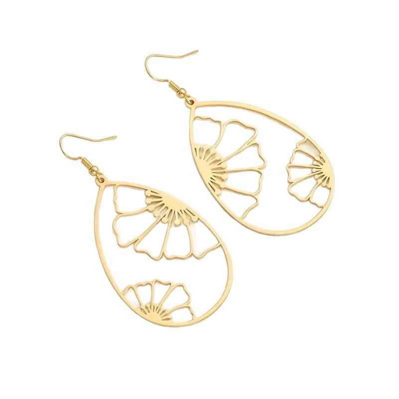 Orecchini Pendenti alla Moda e Trendy a Forma di Goccia d'Acqua Buchinata, Accessori Personalizzati per Feste e Regali per Donne