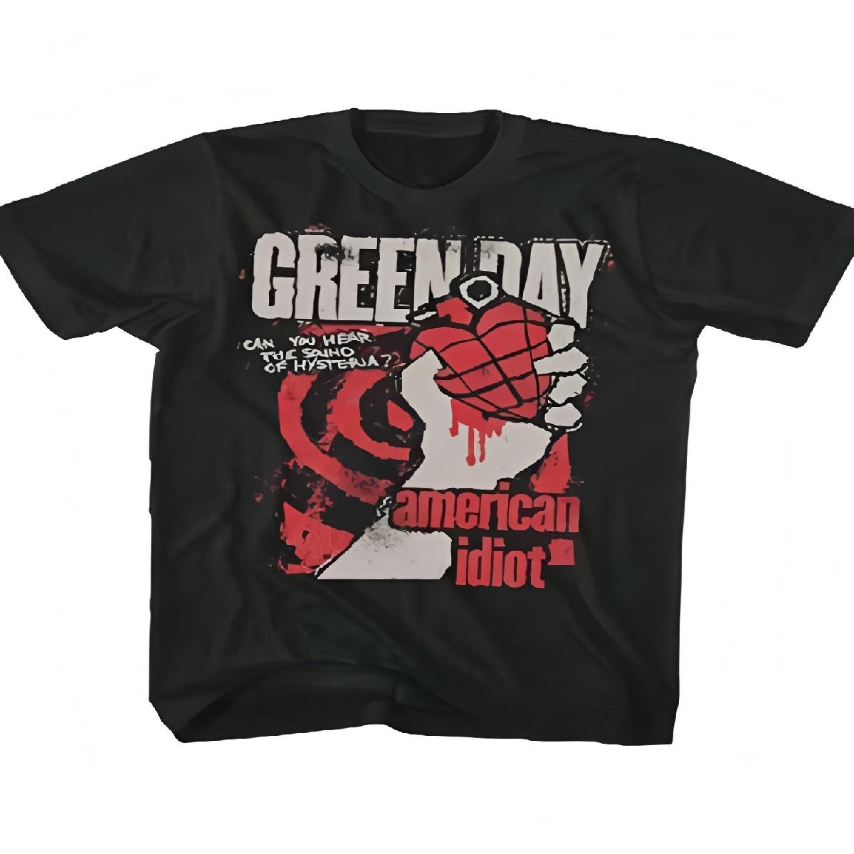 Мужская футболка Green Day American Idiot Hysteria Черная Официальная лицензионная продукция S