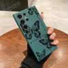 Retro Butterfly Silicone Phone Case For Samsung Galaxy S24 Ultra S23 Plus S22 S20 FE A73 A72 A71 A55 A54 A51 A50 A35 A15 Cover