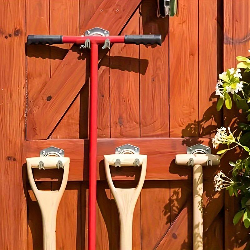 5Pcs Heavy-Duty Metal Wall-Mounted Tool Rack Set Includes Screws, Garden Tool Storage Rack, Suitable for Shovels, Rakes, and Other Tools