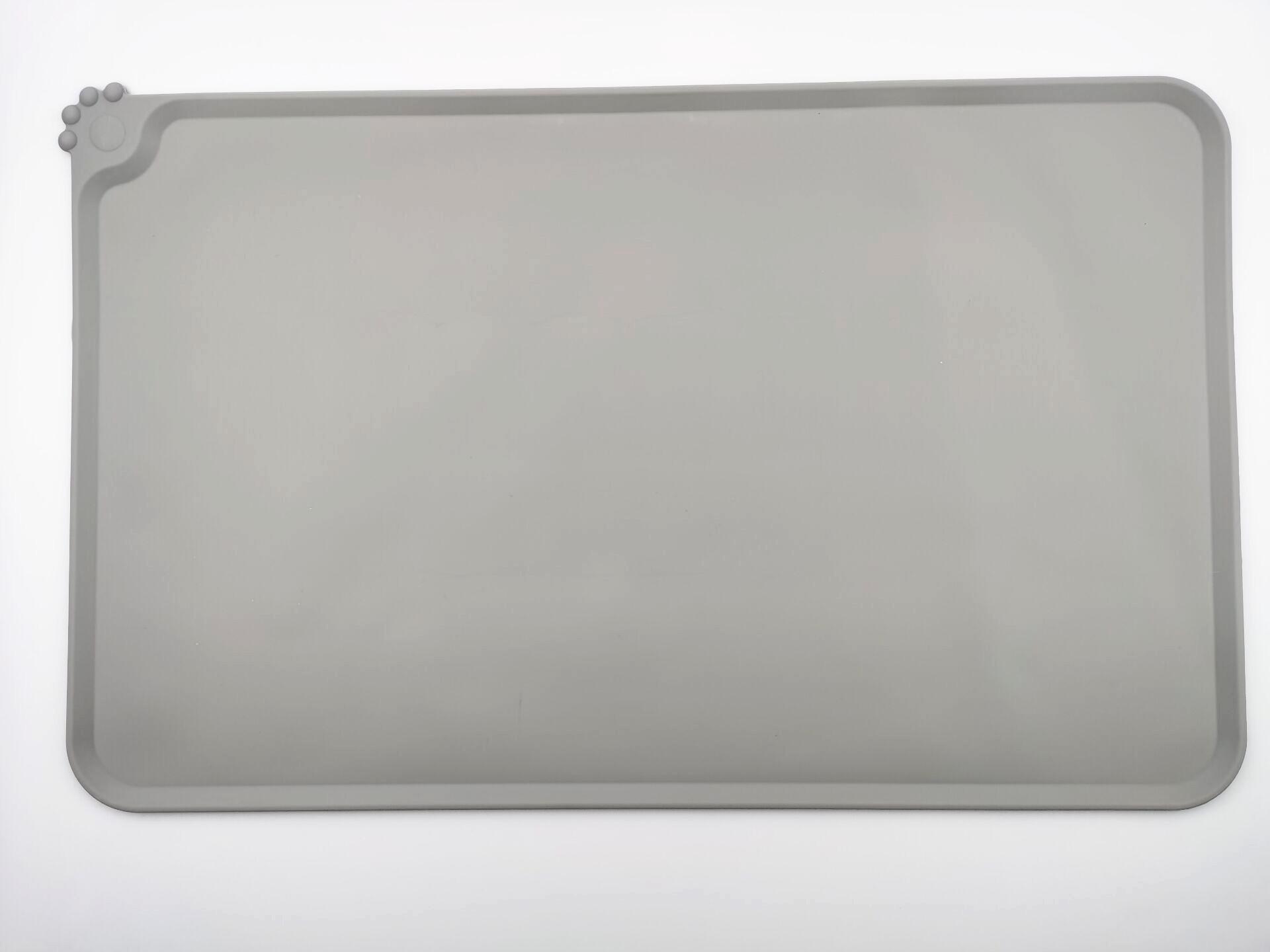 

Силиконовый коврик для миски для собак и кошек, антипригарный коврик для кормления домашних животных, коврик для кормления и питья щенков и собак, легко моющийся коврик серый