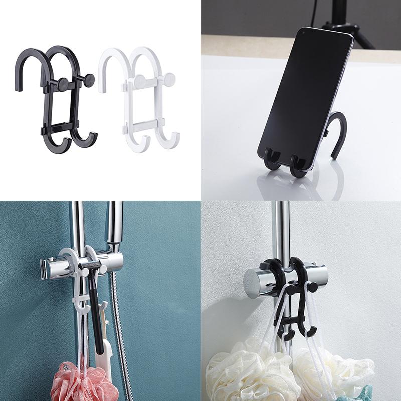 2Pcs Shower Hooks For Inside Shower Small Versatile No Drill Hooks Shower Door Towel Hook Innovative Portable Glass Door Hooks