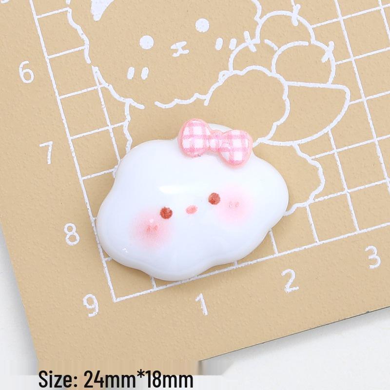 Pink & White Rabbit Cartoon Resin Shoe Charms for DIY Jewelry & Hair Clips