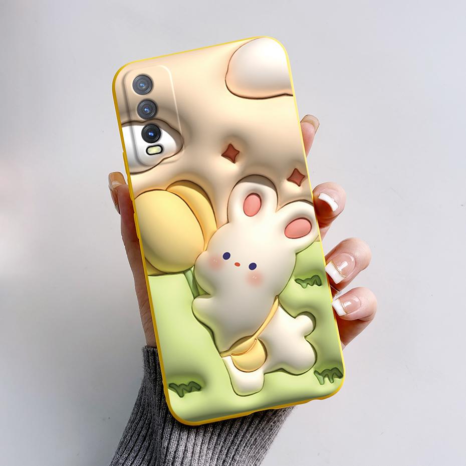 Soft Case For Vivo V2027 Cover Vivo Y11s Y12s Y12a Y20 Y20s Y20i Phone Cases Cute Rabbit Panda Pattern Silicon Capas For Y20 20S