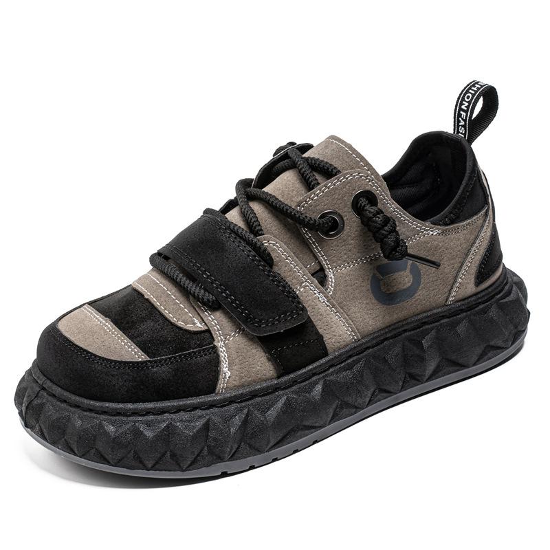 Men's Sports Shoes Fashion Designer Tire Sole Running Shoes Teenagers Thick-soled Low-top Casual Super Fiber Trendy Sneaker