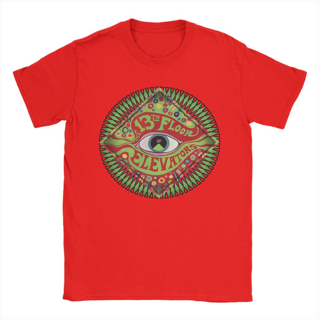 13th Floor Elevators Rock Band T Shirt for Men Pure Cotton Unique T-Shirts Crew Neck Tour Tee Shirt Short Sleeve Tops Adult