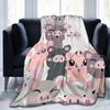 Cute Pig Themed Blanket Gifts Flannel Fleece Throw Blanket Soft for Girls Boys Adults Lightweight Comfortable Warm Blankets