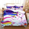 Cute Dream Unicorn Bedding Set Adults Children Winter Duvet Cover Sets Kids,twin Full Bedroom Set Home Textile Housse De Couette
