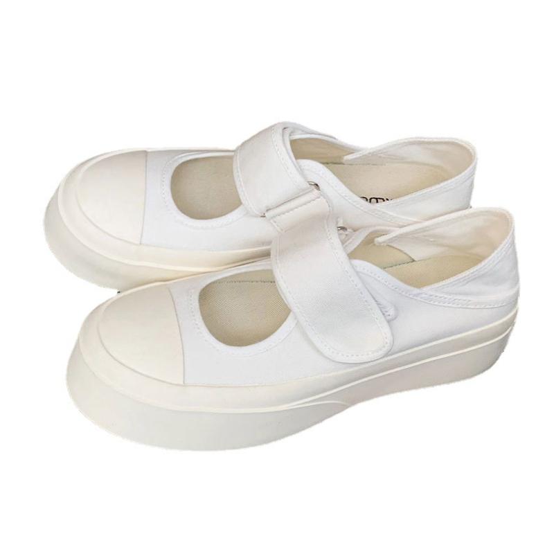 High-quality New Uniform Canvas Shoes Female Hong Kong Taste Niche Retro Big Head Shoes College Style Student Women's Shoes