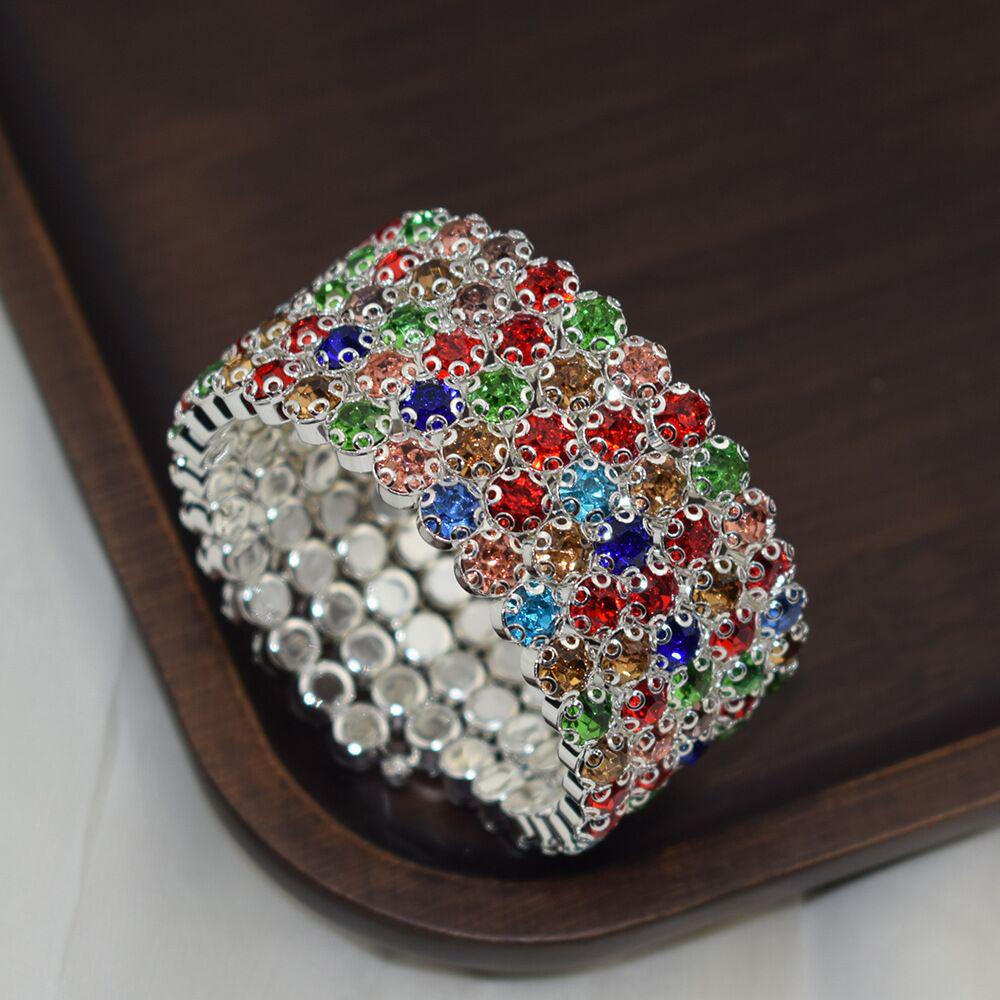 

Новый свадебный браслет на руку из страз AB, сценическое хрустальное украшение