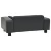 Pet Sofa Dark Gray 81x43x31 cm Plush and Faux Leather