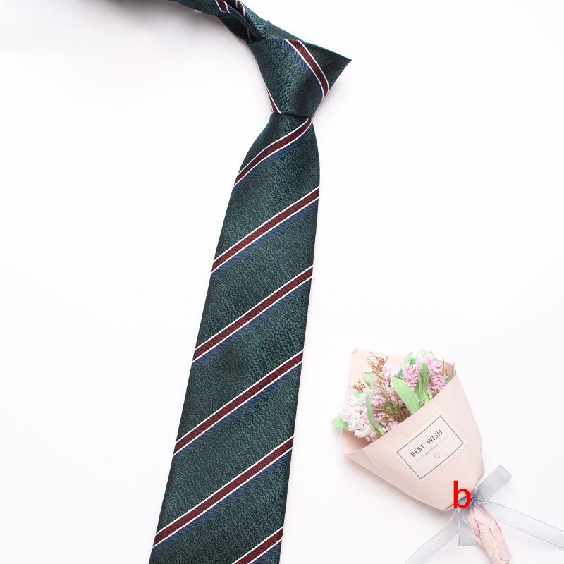 Rael Green Series Tie 8Cm Polyester Silk Business Suit Jacquard Tie Bulk Tie