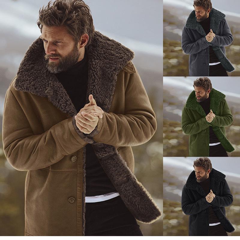 Hot Top Winter Jacket Warm Furry Coat Men's Overcoat