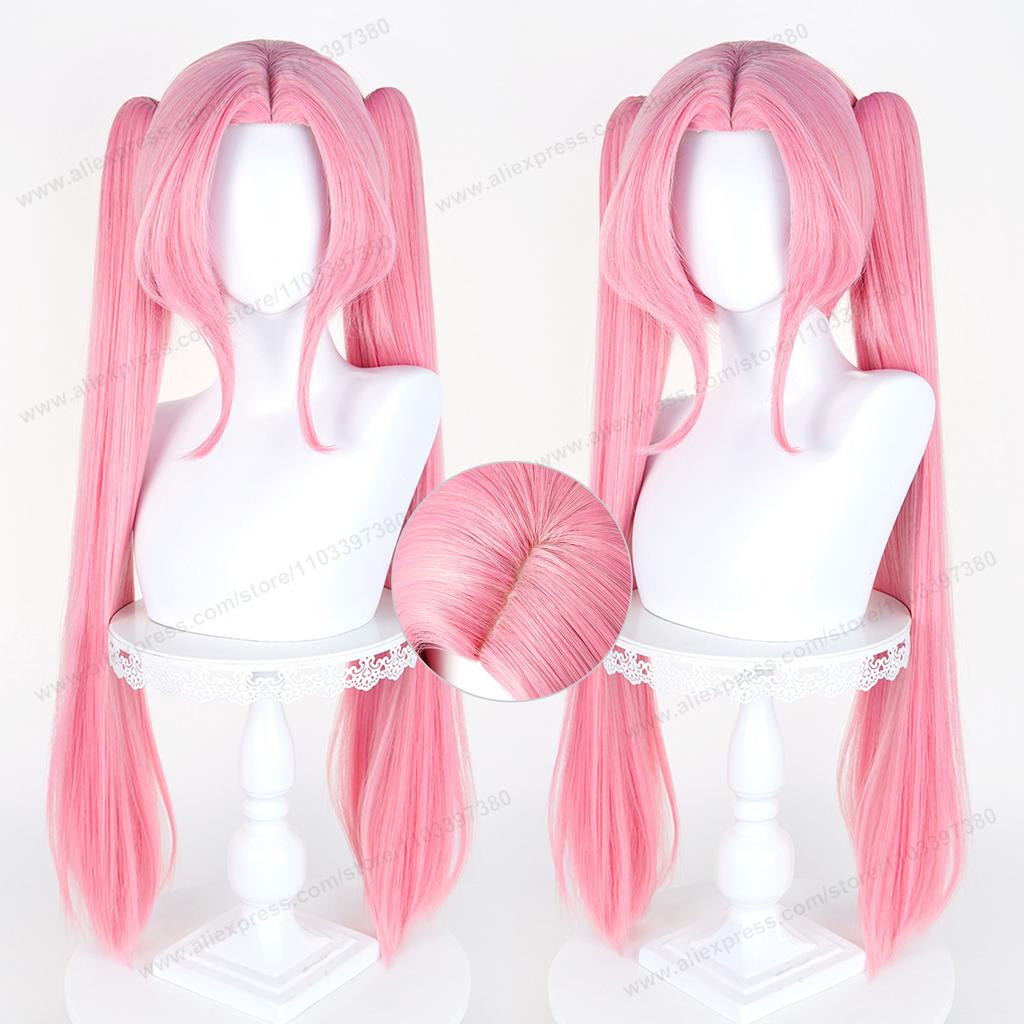 Zombie Stage Mizi Cosplay Perücke 80cm Lang Rosa Damenhaar Anime Cosplay Perücke Halloween Hitzebeständig Synthetische Perücken