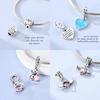 Authentic Charm Bead Charms Copper Heart Pink Zircon Bowknot Bead Charms Compatible With Bracelets Jewellery Making Diy Women Anniversary Gift Accesso
