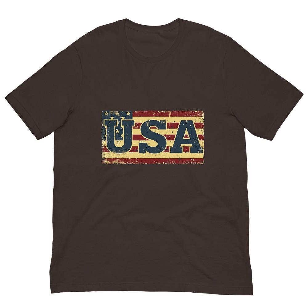 American Flag Vintage Patriotic Distressed Usa Flag TShirt S