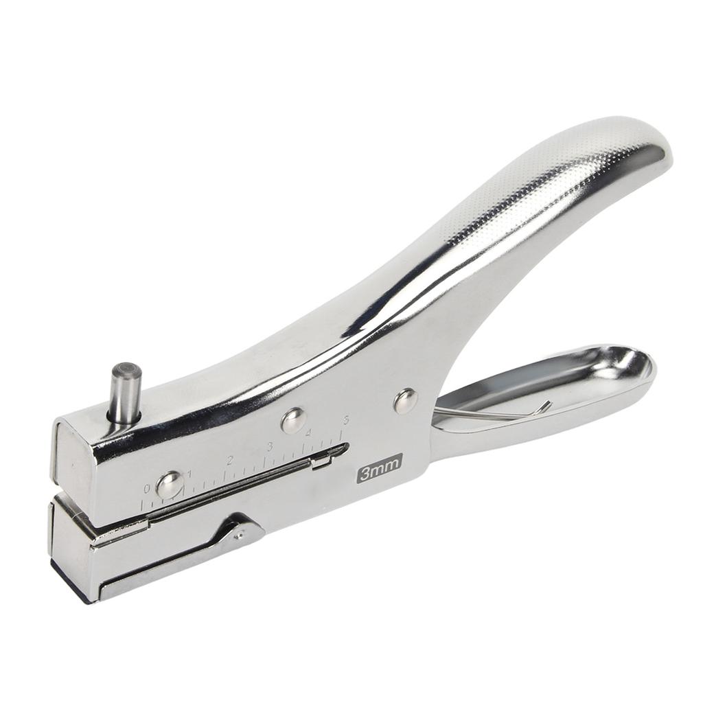 Single Hole Punch Deep Penetration Labor Saving Handheld Metal 3mm  Hole Puncher for Paper Cardbo