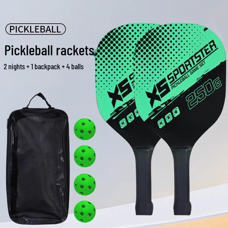 Pickleball Paddle Set for Kids & Beginners: Wooden Racket and 4 Balls