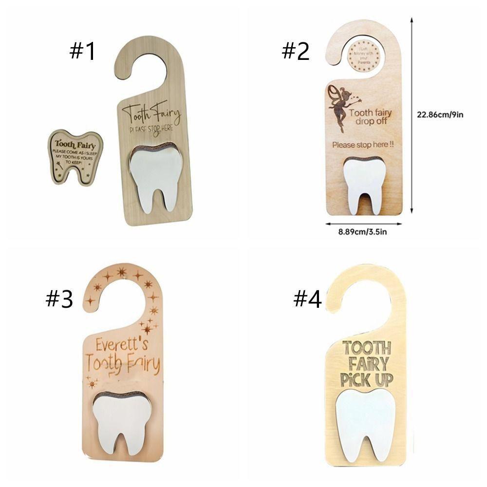 Elegant Tooth Fairy Door Hanger Handmade Encourage Brushing Teeth Board  Kids Room Decor