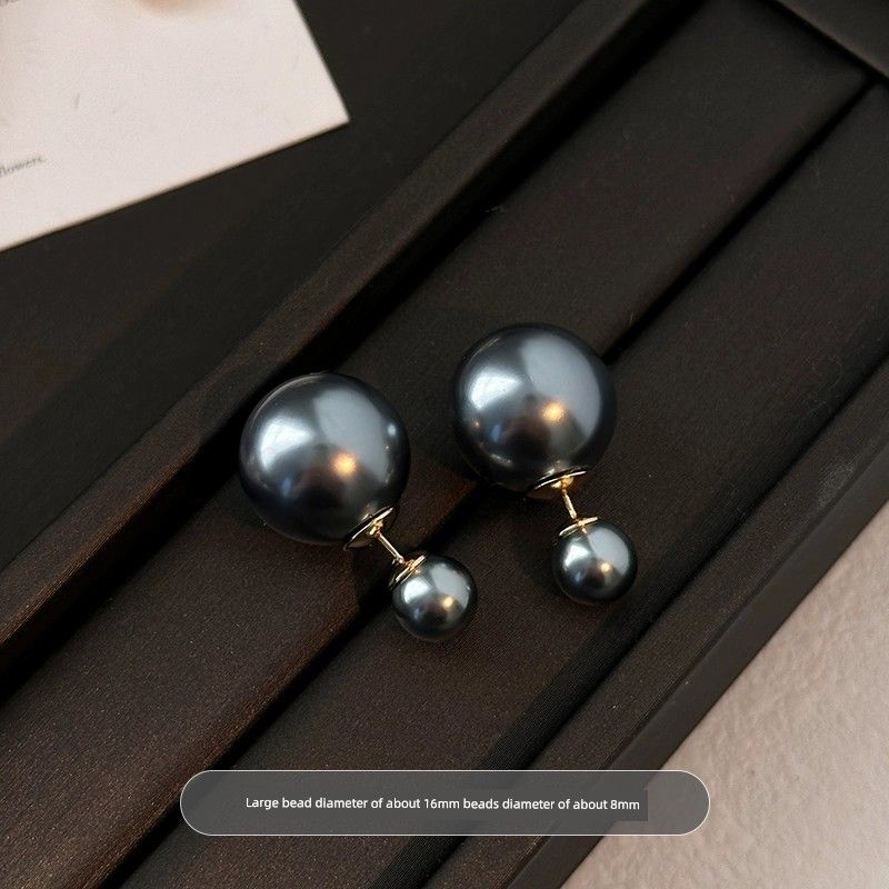 Female Multiple Ways to Wear Accessible Luxury S925 Silver Pearl Stud Earrings
