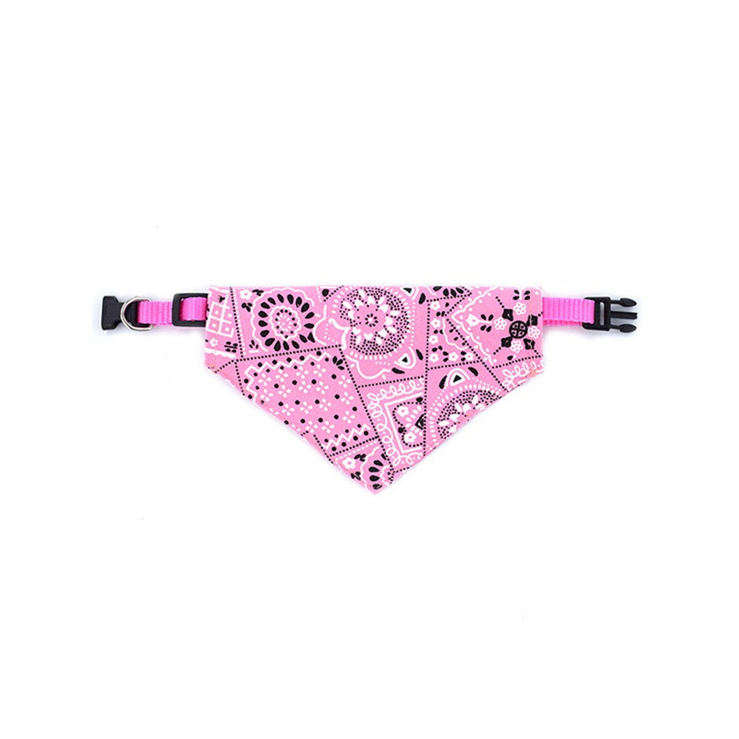 

Воротник треугольный повязка на шею Декор Кошачьи нагрудники Шарф для домашних животных Банданы для собак Щенок Косынка S розовый