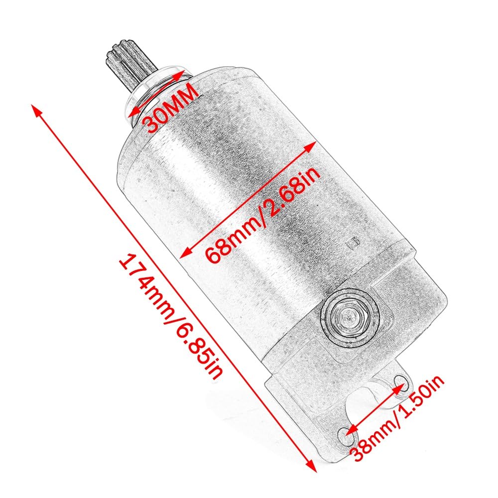 Starter Motor for BMW K1200R K1300R K1200S K1300S K1200GT K1300GT K1600GT K1600GTL OEM: 12418533755 12418562100 428000-2040 1 PC Starter