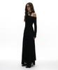 Partimento Woman Sheer Lace Tie-Neck Maxi Dress_Black