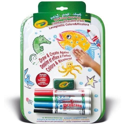 Tableau blanc effaçable - CRAYOLA - 98-2003-I-000 - Kit avec feutres lavables - Multi-couleur - Facile à nettoyer