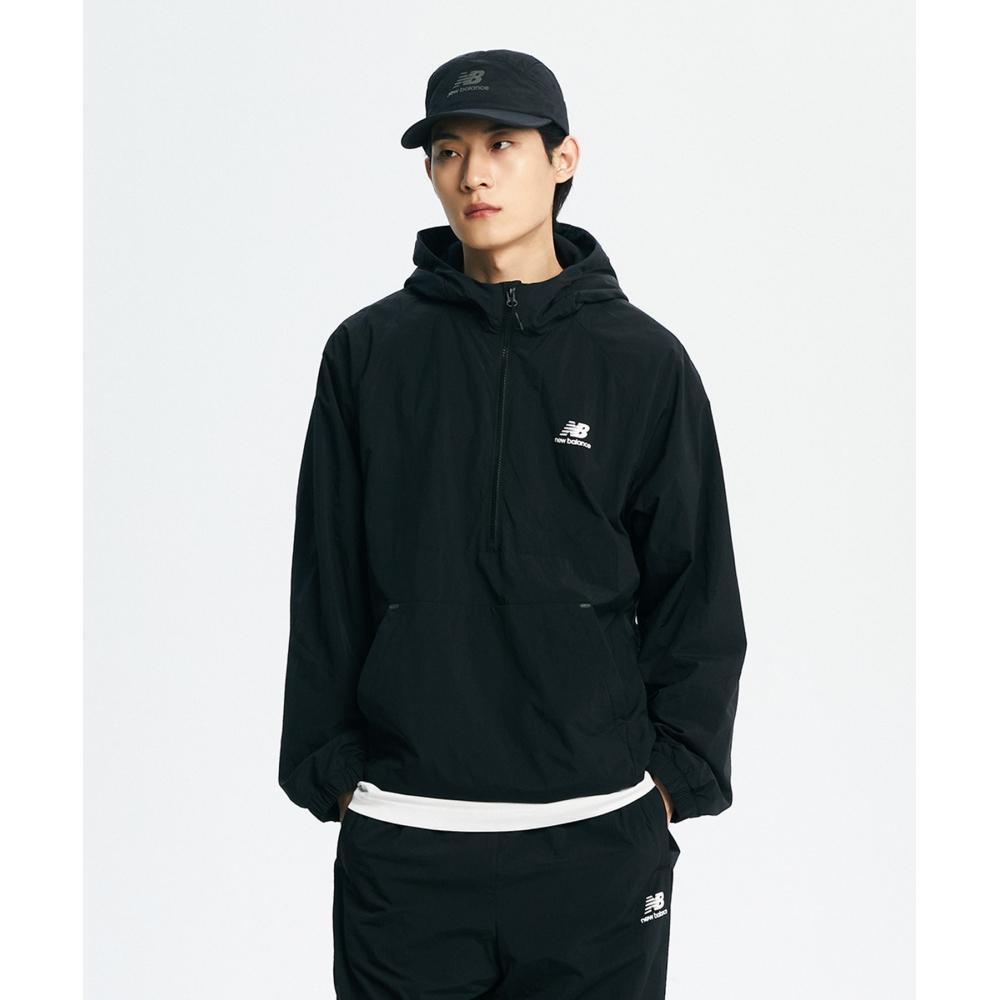 

Анорак для бега NEW BALANCE NBNAD42913 UNI TEAM STACKED (ЧЕРНЫЙ)
