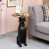 Dobermann Welkomshond Scandinavische Glazen Schaal Ornament - Staand Binnendecor voor Woonkamer of Studeerkamer