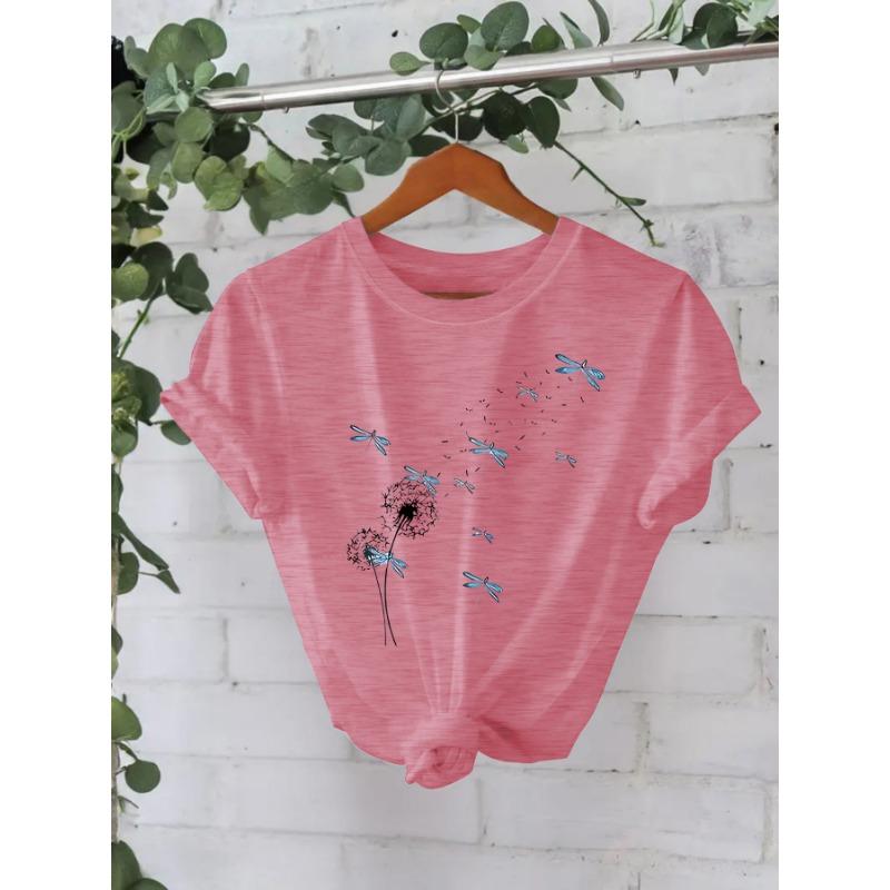 Dandelion Summer New Short-sleeved Women's Fashion T-shirt