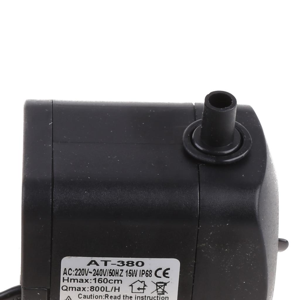 Mini Aquarium Pump Ultra Quiet Submersible Pump for Aquarium Fish Tank Fountain Hydroponics 220V 15W EU Plug 800L/H