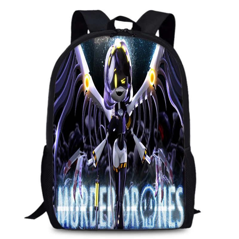 15 Inch Anime-Inspired Drone Themed Backpack Students - Large Capacity Oxford Fabric Unisex School Bag