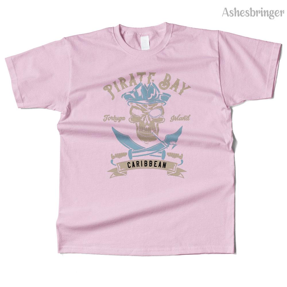Unisex bawełniany T-shirt z grafiką Pirate Bay, wysoka jakość, styl uliczny casual, dla unisex i kobiet