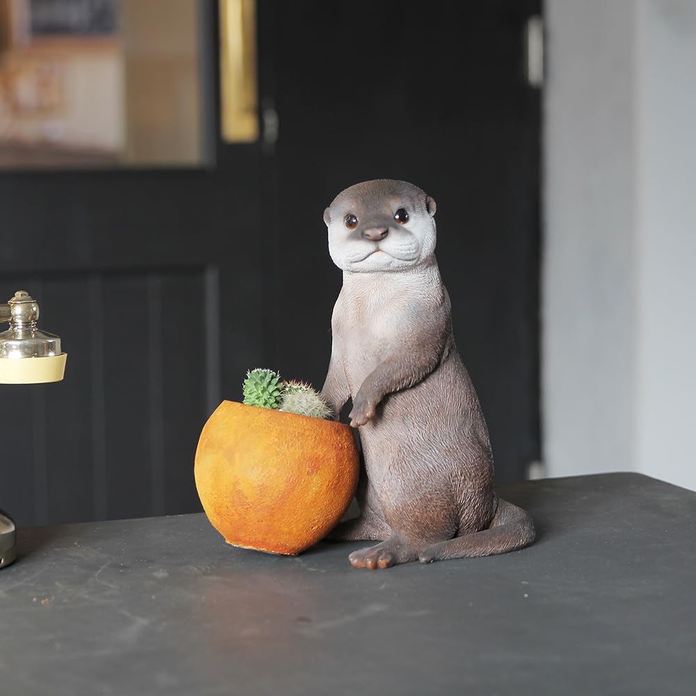 Otter Piggy Bank Realistic Object Figurine PET BANK OTTER #2911