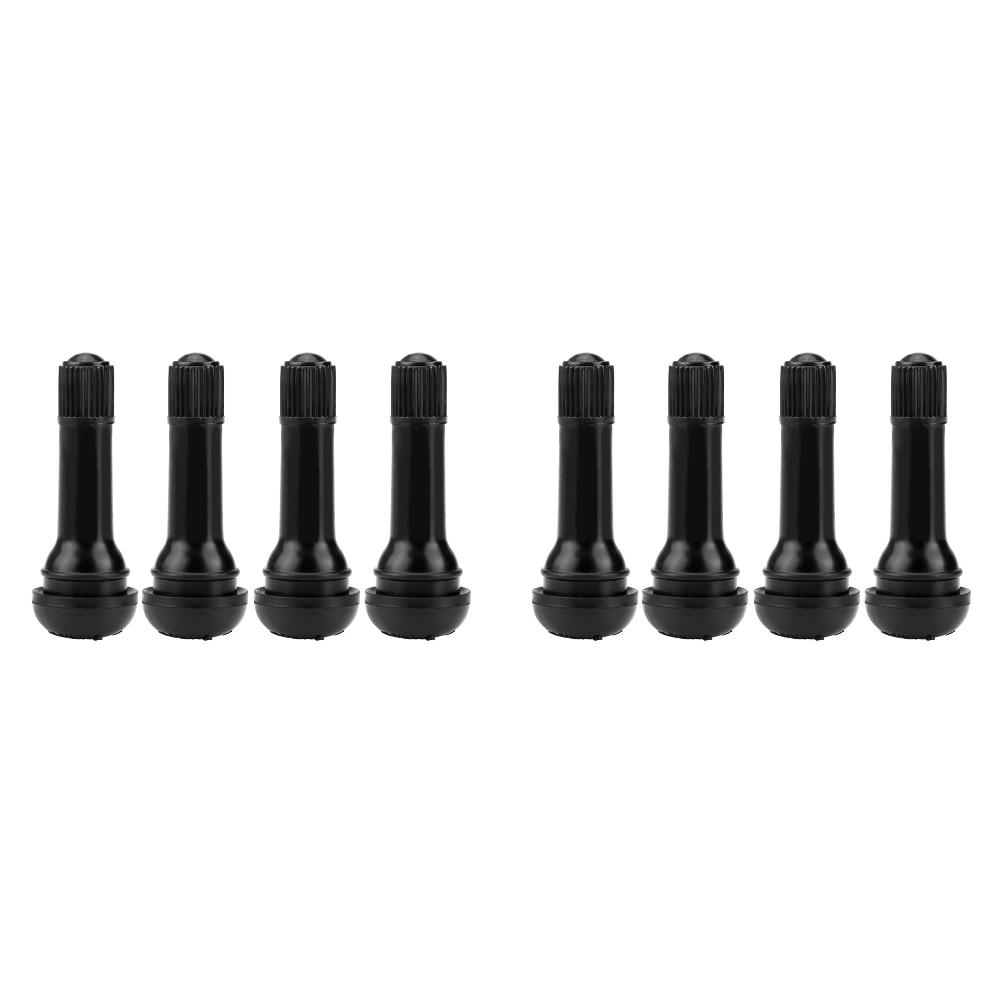 4/8Pcs TR414 Chrome Aluminium Tubeless Tyre Valve Stems Dust Caps Snap In Wheel Tire Valve Stems Rubber Dustproof Cover